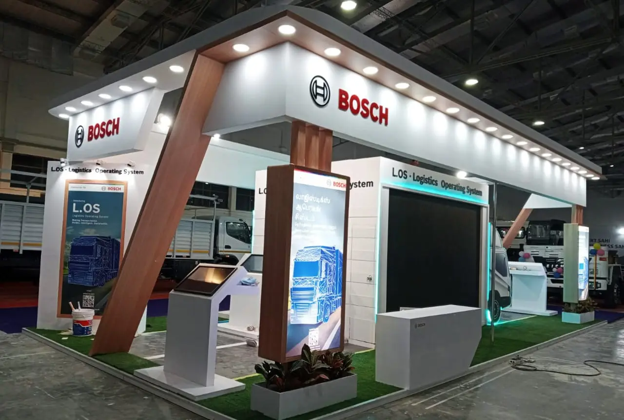 fabricated exhibition stall | Bosch stall fabricators
